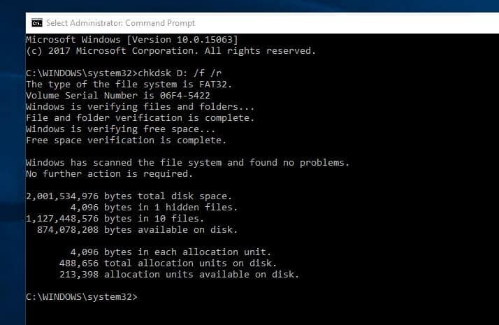 แก้ไข Data Error Cyclic Redundancy Check ใน Windows 10