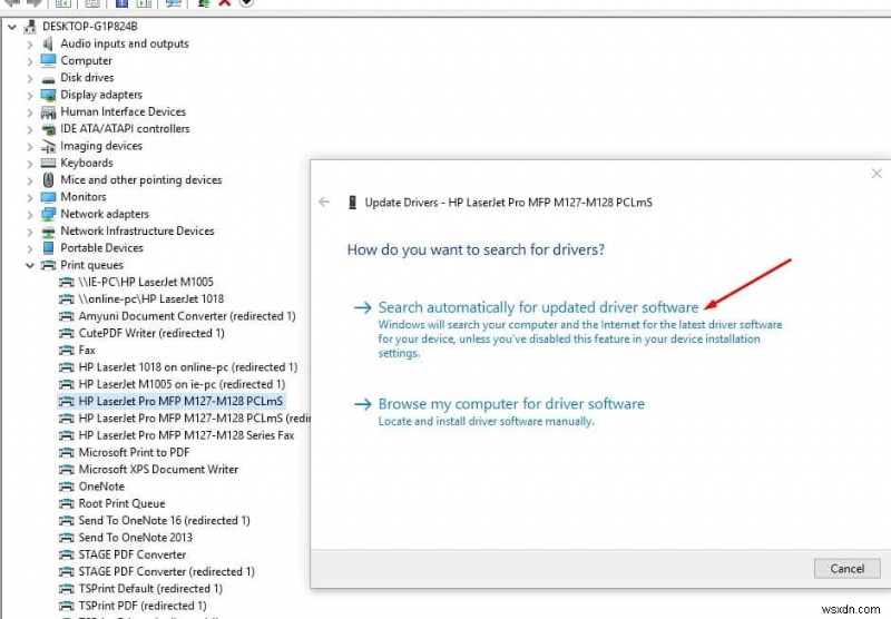 วิธีแก้ปัญหาเครื่องพิมพ์ในการอัปเดต Windows 10 21H2