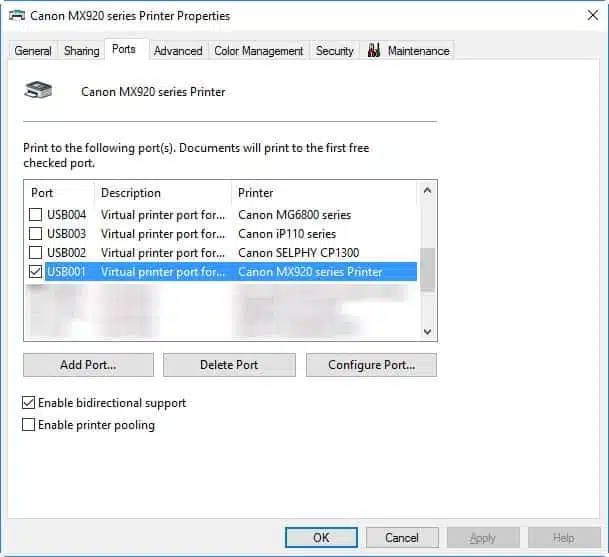 แก้ไขแล้ว:ปัญหาเครื่องพิมพ์ Canon ไม่ตอบสนองใน windows 10