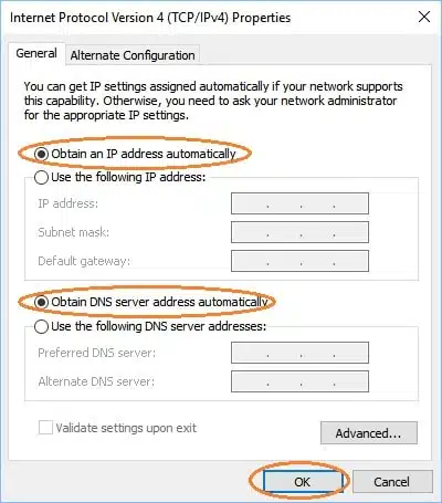 แก้ไขแล้ว:DHCP ไม่ได้เปิดใช้งานสำหรับการเชื่อมต่อในพื้นที่ใน Windows 10