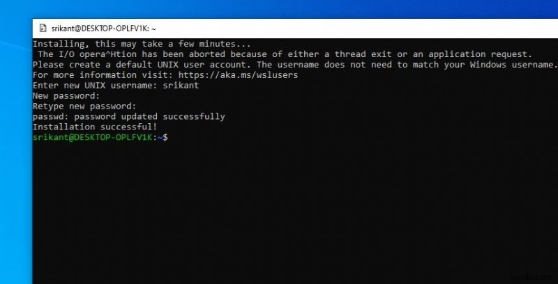 วิธีติดตั้ง Kali Linux บนระบบย่อย windows 10 (คำแนะนำทีละขั้นตอน)