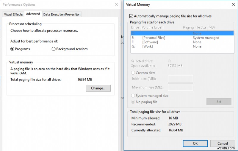 แก้ไขระบบและการใช้งาน CPU สูงของหน่วยความจำที่บีบอัดใน Windows 10