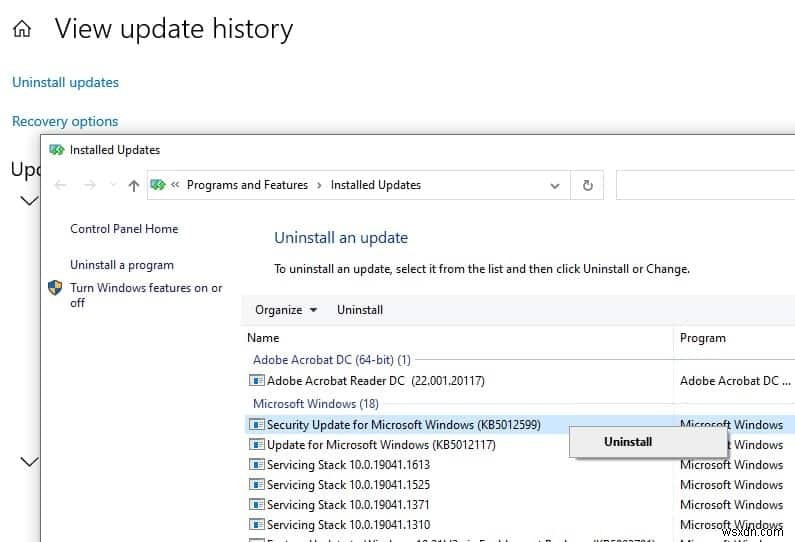 มีปัญหาหลังจากติดตั้ง windows 10 อัปเดต KB5019959 หรือไม่ มาแก้ไขกันเถอะ