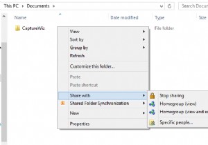 การใช้คุณลักษณะการแชร์ขั้นสูงบน Windows
