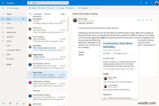 คำอธิบาย Microsoft Outlook:คุณลักษณะ การใช้งาน และเวอร์ชัน 