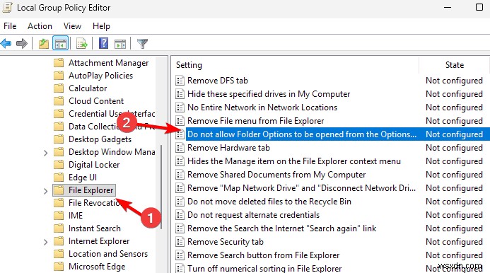 คืนค่าหรือจำกัดการเข้าถึงตัวเลือก File Explorer บน Windows:คำแนะนำทีละขั้นตอน 