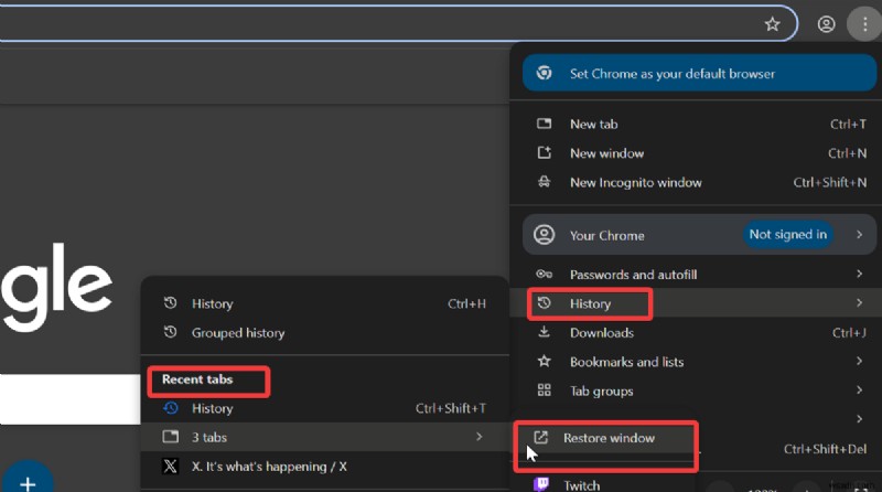 กู้คืนแท็บ Chrome อย่างรวดเร็วหลังจากเกิดข้อขัดข้อง:คำแนะนำทีละขั้นตอน