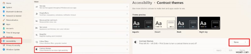 ปรับการมองเห็น Windows ให้เหมาะสม:คำแนะนำเกี่ยวกับธีมคอนทราสต์สูงสำหรับการมองเห็นต่ำและความไวแสง 