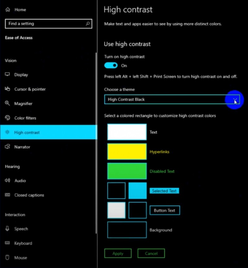 ปรับการมองเห็น Windows ให้เหมาะสม:คำแนะนำเกี่ยวกับธีมคอนทราสต์สูงสำหรับการมองเห็นต่ำและความไวแสง 
