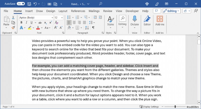 การเลือกข้อความหลักใน Word:คู่มือฉบับย่อในการเลือกทั้งหมดและการเลือกแบบกำหนดเอง 