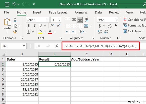 การเพิ่มและการลบวันที่หลักใน Excel:คำแนะนำทีละขั้นตอน 