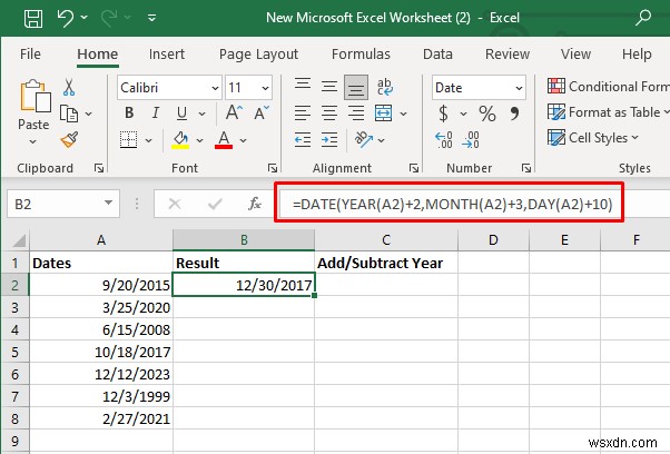 การเพิ่มและการลบวันที่หลักใน Excel:คำแนะนำทีละขั้นตอน 