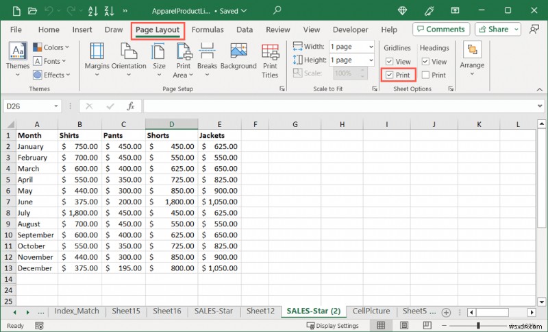 พิมพ์แผ่นงาน Excel แบบเส้นตาราง:คำแนะนำทีละขั้นตอนสำหรับเดสก์ท็อปและเว็บ 