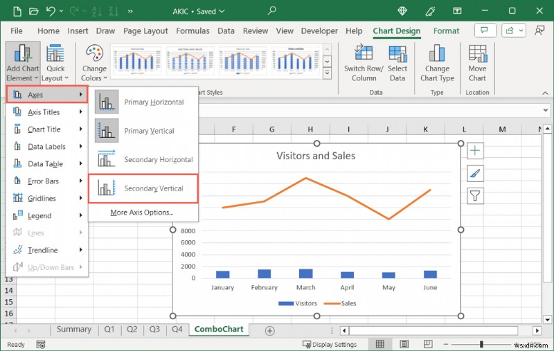 เพิ่มหรือลบแกนทุติยภูมิในแผนภูมิ Excel – คำแนะนำทีละขั้นตอน 