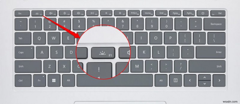 การปรับแสงพื้นหลังของคีย์บอร์ดบน Surface Laptop:คู่มือฉบับย่อ 
