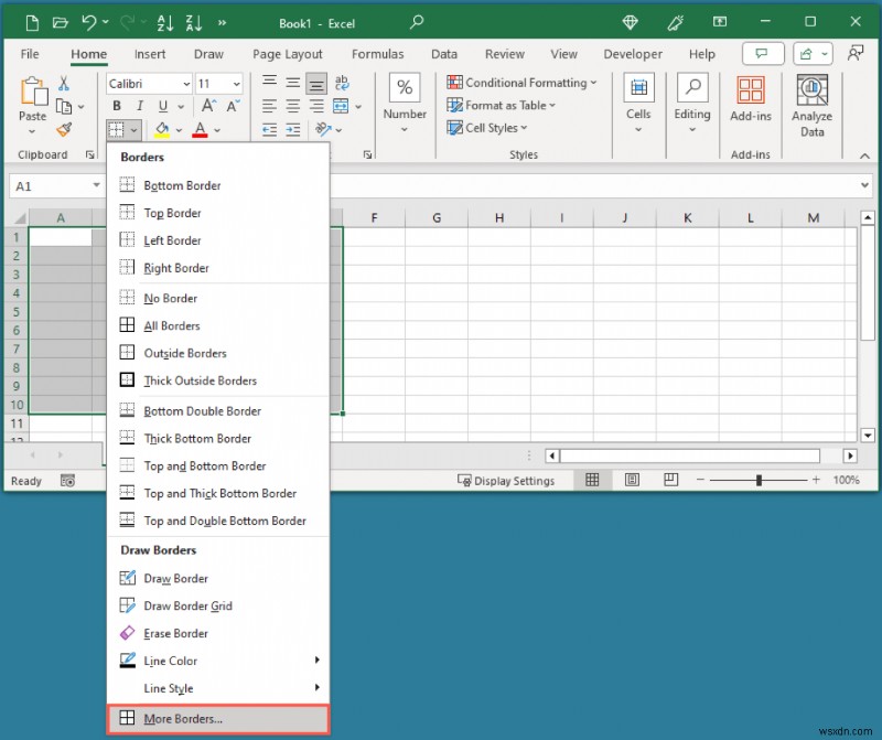 วิธีใช้เส้นขอบตัวหนาและปรับปรุงเส้นใน Microsoft Excel 