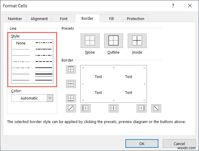 วิธีใช้เส้นขอบตัวหนาและปรับปรุงเส้นใน Microsoft Excel 