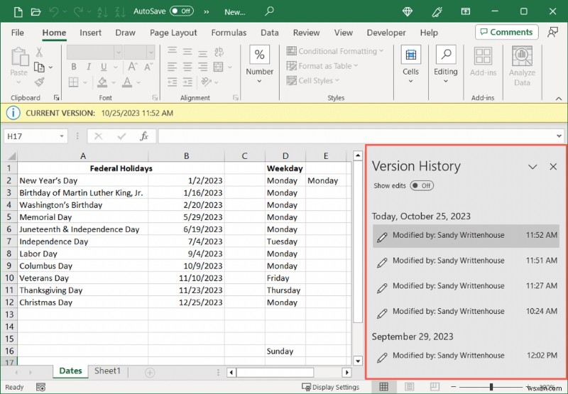 ประวัติเวอร์ชัน Master Excel:ดูและกู้คืนเวอร์ชันสมุดงานที่ผ่านมาได้อย่างง่ายดาย 