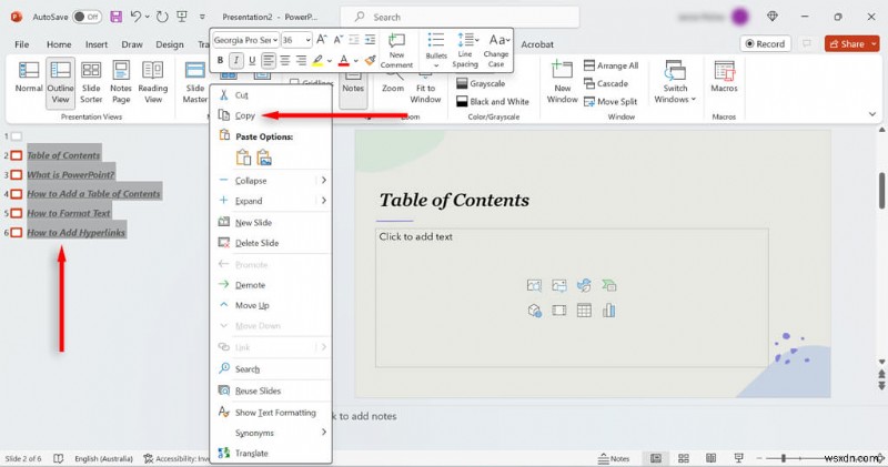 สร้างสไลด์สารบัญระดับมืออาชีพใน PowerPoint – คำแนะนำทีละขั้นตอน 