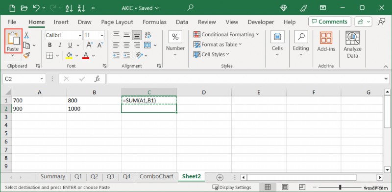 Master Excel:คัดลอกและวางสูตรอย่างมีประสิทธิภาพ 