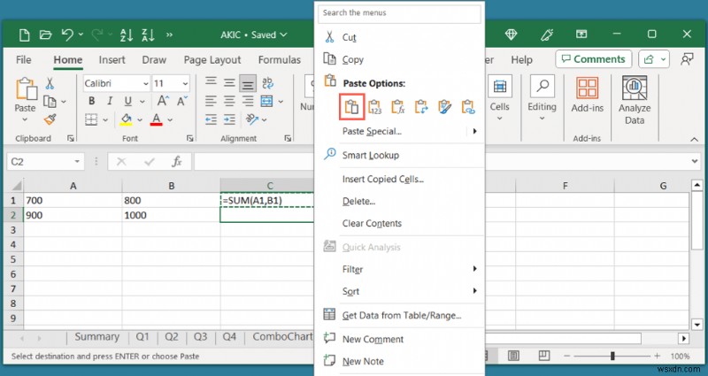 Master Excel:คัดลอกและวางสูตรอย่างมีประสิทธิภาพ 