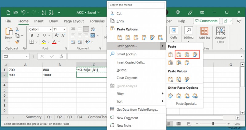 Master Excel:คัดลอกและวางสูตรอย่างมีประสิทธิภาพ 