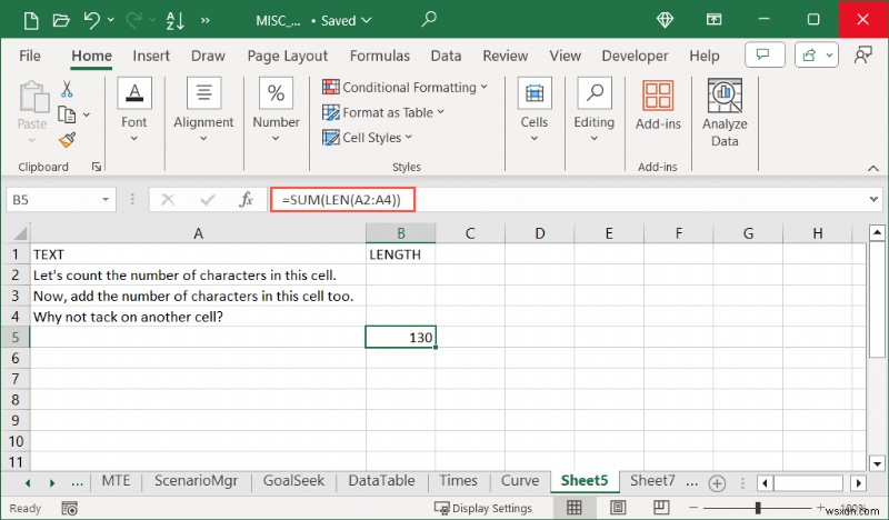 Master Excel:นับอักขระในเซลล์ด้วยสูตรอย่างง่าย 