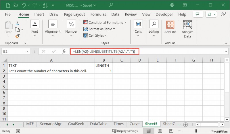 Master Excel:นับอักขระในเซลล์ด้วยสูตรอย่างง่าย 
