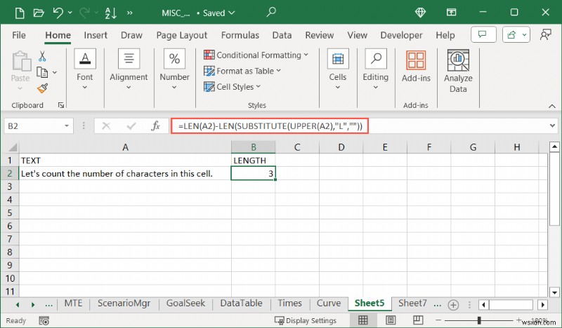 Master Excel:นับอักขระในเซลล์ด้วยสูตรอย่างง่าย 