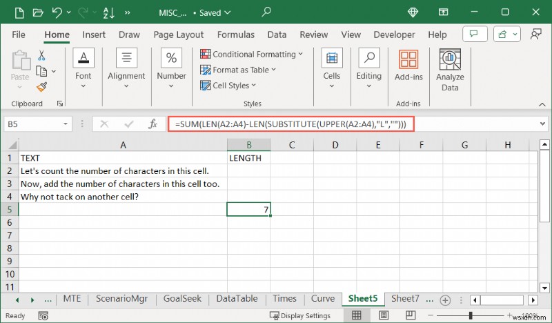 Master Excel:นับอักขระในเซลล์ด้วยสูตรอย่างง่าย 