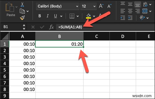 เพิ่มนาทีลงใน Excel Time:คำแนะนำทีละขั้นตอน 