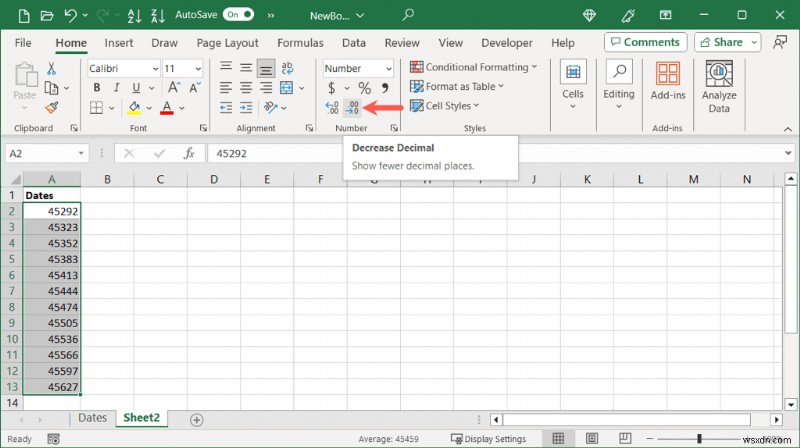 แปลงวันที่ของ Excel เป็นหมายเลขซีเรียล:คำแนะนำทีละขั้นตอน 