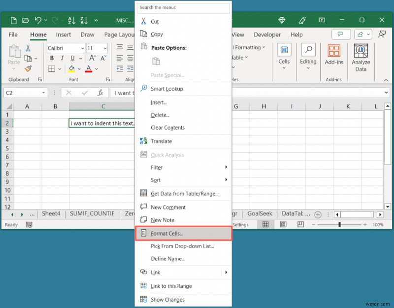 การเยื้องเซลล์ Master Excel:คู่มือฉบับย่อในการปรับแต่งการจัดตำแหน่งเซลล์ 