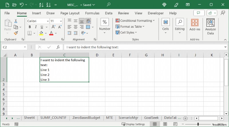 การเยื้องเซลล์ Master Excel:คู่มือฉบับย่อในการปรับแต่งการจัดตำแหน่งเซลล์ 