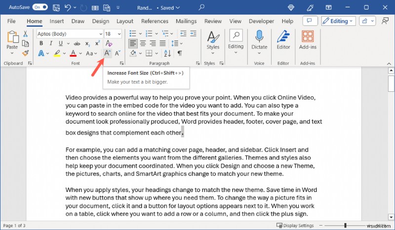 วิธีขยายระยะเวลาใน Microsoft Word เพื่อการพิมพ์ที่ชัดเจนยิ่งขึ้น 