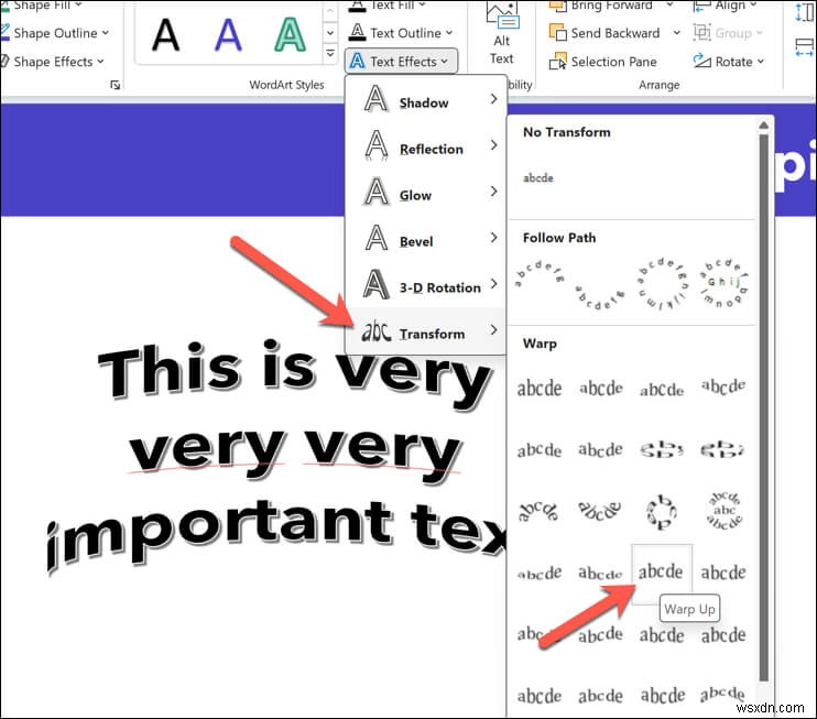 เส้นโค้งข้อความใน PowerPoint:เคล็ดลับทีละขั้นตอนสำหรับการมีส่วนร่วมในสไลด์ 