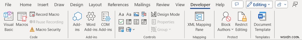 เปิดใช้งานและใช้แท็บนักพัฒนาซอฟต์แวร์ใน Microsoft Word:คู่มือฉบับย่อ 