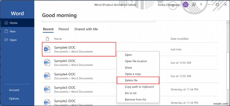 ลบเอกสาร Microsoft Word ออกจากพีซีของคุณอย่างง่ายดาย:คำแนะนำทีละขั้นตอน 