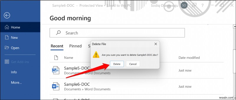 ลบเอกสาร Microsoft Word ออกจากพีซีของคุณอย่างง่ายดาย:คำแนะนำทีละขั้นตอน 
