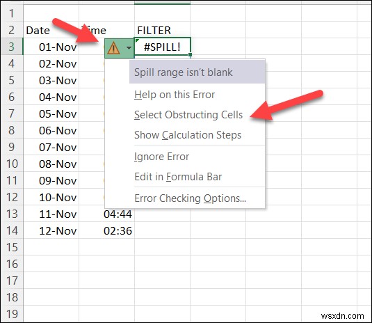 แก้ไขข้อผิดพลาด #SPILL ใน Excel:การแก้ไขทีละขั้นตอนเพื่อการหกอย่างราบรื่น 