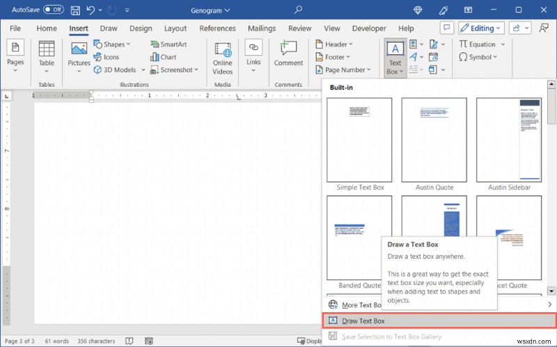 สร้าง Genogram ใน Microsoft Word:คำแนะนำทีละขั้นตอน 