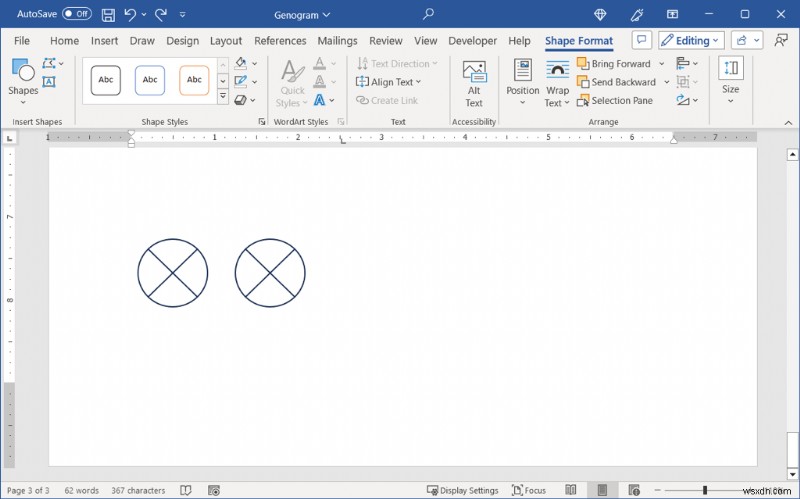 สร้าง Genogram ใน Microsoft Word:คำแนะนำทีละขั้นตอน 