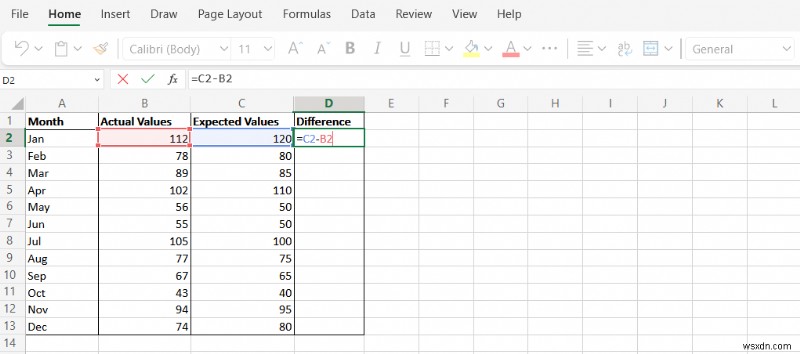คำนวณข้อผิดพลาดเฉลี่ยกำลังสอง (MSE) ใน Excel:คำแนะนำทีละขั้นตอน 