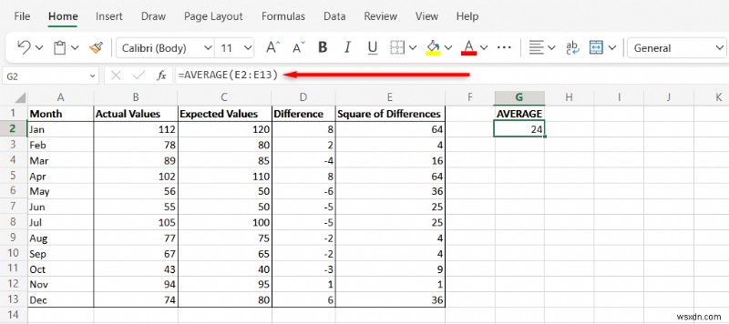 คำนวณข้อผิดพลาดเฉลี่ยกำลังสอง (MSE) ใน Excel:คำแนะนำทีละขั้นตอน 