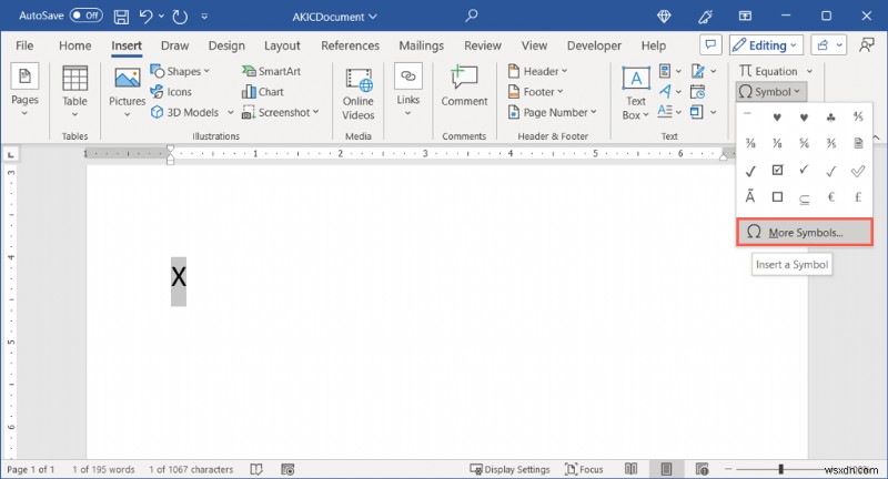 แทรกสัญลักษณ์ X-Bar ใน Microsoft Word:คำแนะนำอย่างง่ายของ Windows และ Mac 
