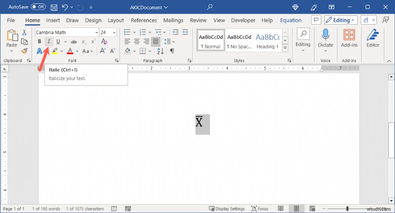 แทรกสัญลักษณ์ X-Bar ใน Microsoft Word:คำแนะนำอย่างง่ายของ Windows และ Mac 