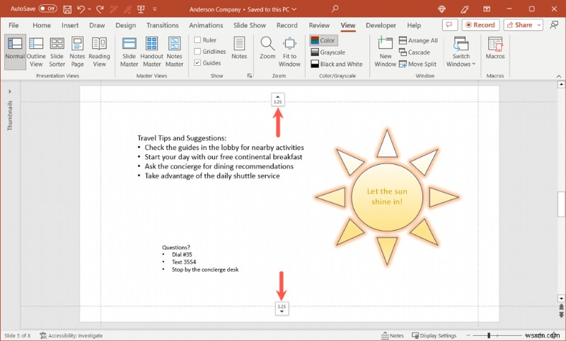 การปรับระยะขอบสไลด์และข้อความใน PowerPoint สำหรับการนำเสนอระดับมืออาชีพ 