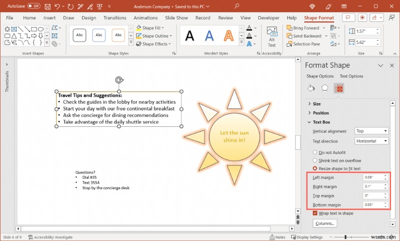 การปรับระยะขอบสไลด์และข้อความใน PowerPoint สำหรับการนำเสนอระดับมืออาชีพ 