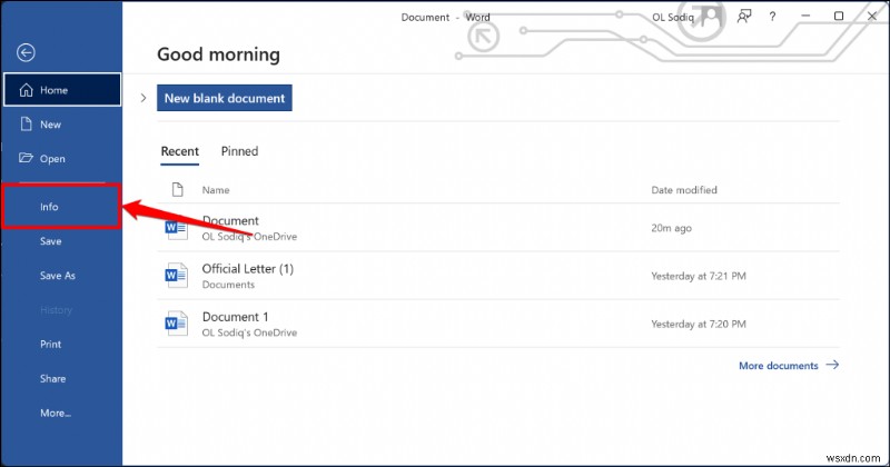 ค้นพบเมื่อมีการสร้างหรือแก้ไขเอกสาร Word ใน Windows 