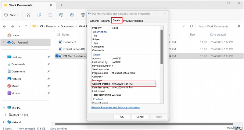 ค้นพบเมื่อมีการสร้างหรือแก้ไขเอกสาร Word ใน Windows 